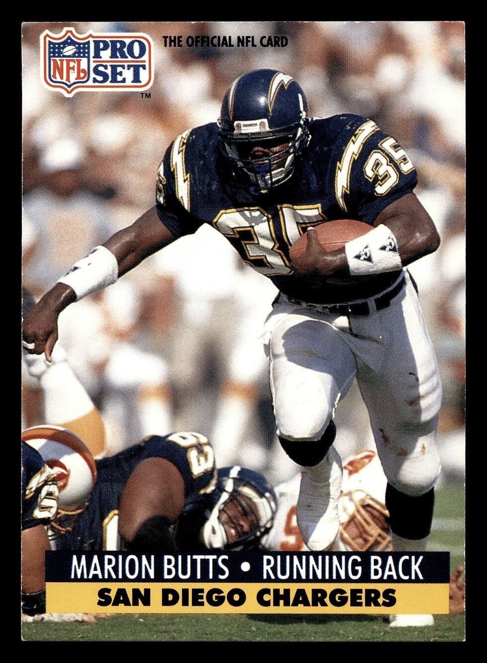 1991 Pro Set #281 Marion Butts San Diego Chargers Football Card